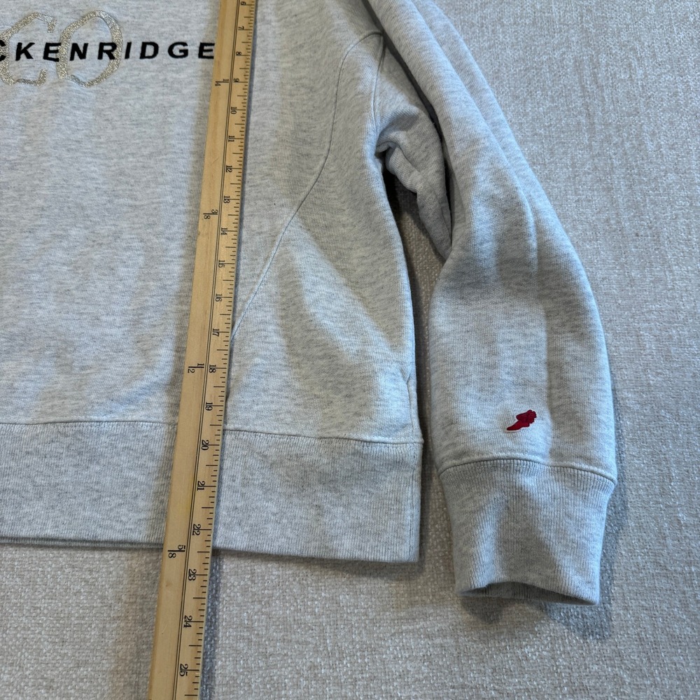 League Sportswear Breckenridge Cropped Sweatshirt Gray Crew Neck Size Large - Picture 3 of 8